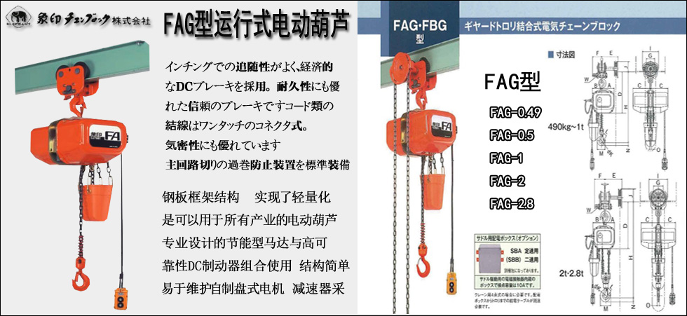 FAG型运行式电动葫芦