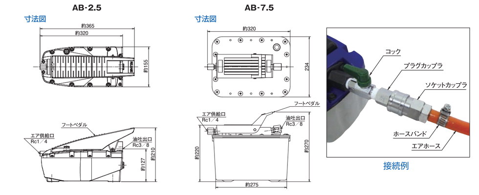 AB脚踏液压泵尺寸