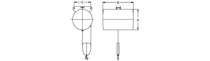 DONGSUNG双绳气动平衡器尺寸图