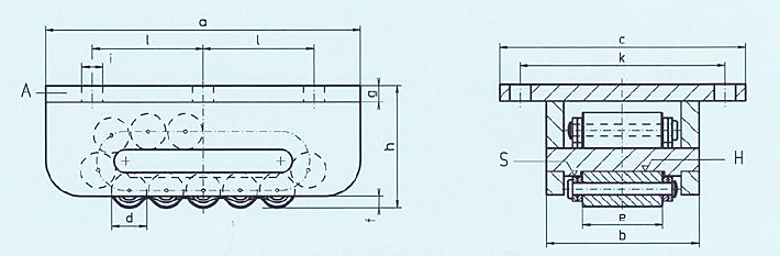 德国Borkey AS系列载重滚轮小车产品尺寸图