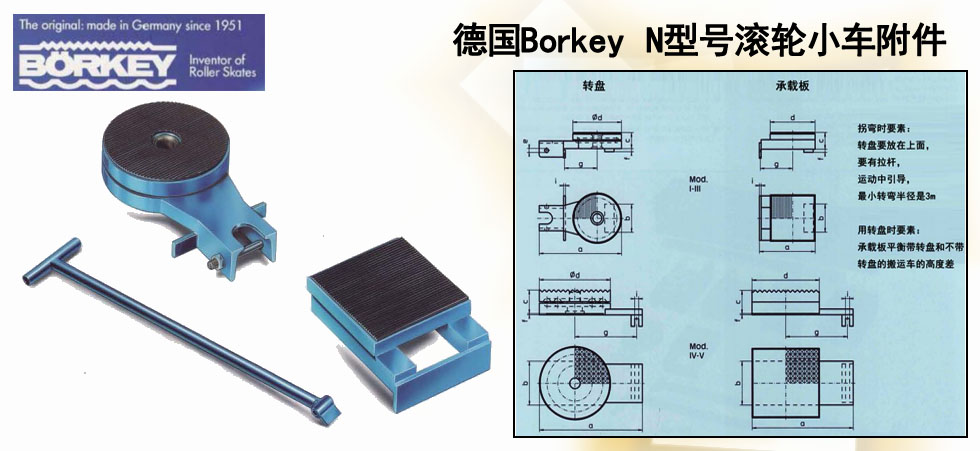 Borkey N载重滚轮小车附件