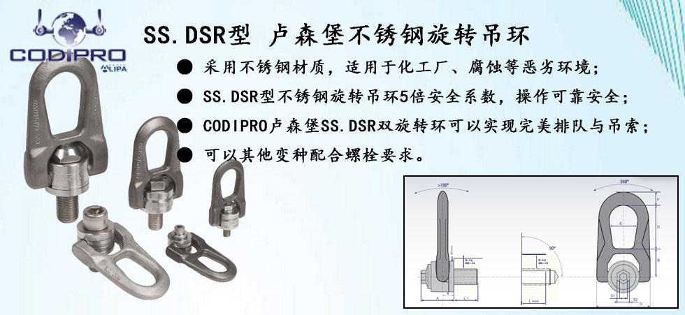 SS.DSR型不锈钢旋转吊环图