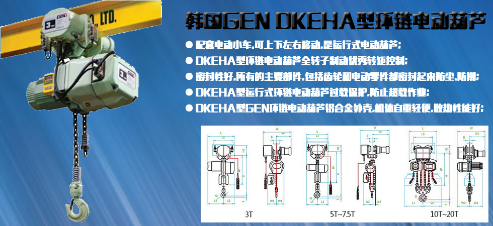 DKEHA型GEN环链电动葫芦图