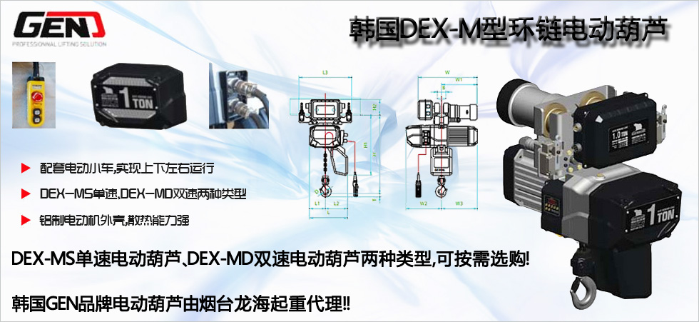 DEX-M型GEN环链电动葫芦图