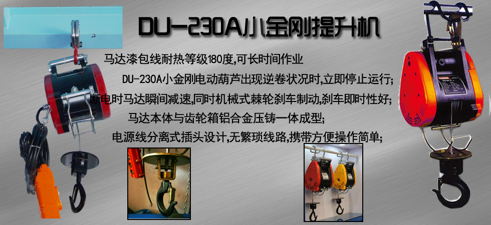 DU-230A小金刚电动提升机图