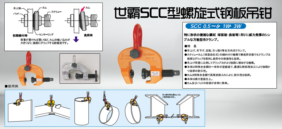 SCC型螺旋式钢板钳图