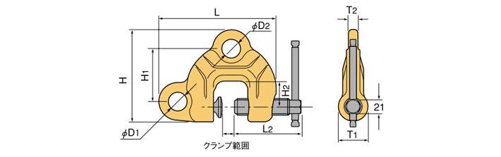 世霸SDC-N螺旋式钢板钳尺寸图