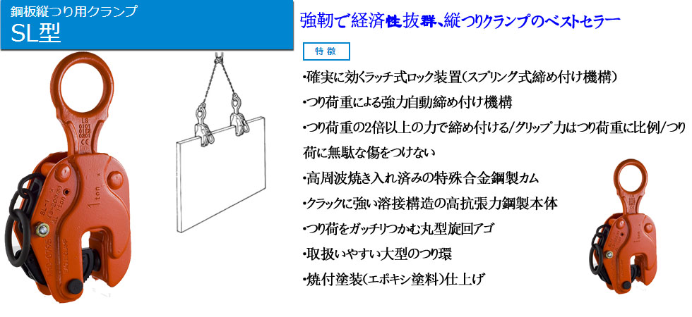 日本SL型纵向起吊夹钳图