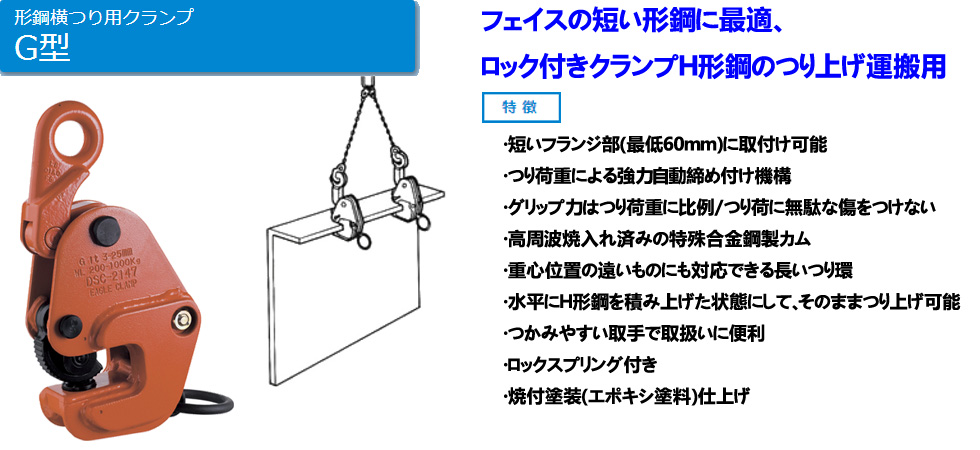 鹰牌G型横吊钢板起重钳图片