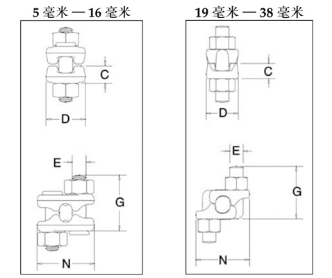 科索比FIST GRIP（G-429）卡头尺寸图