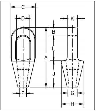 G-417/S-417带封闭沟槽镀锌套尺寸图