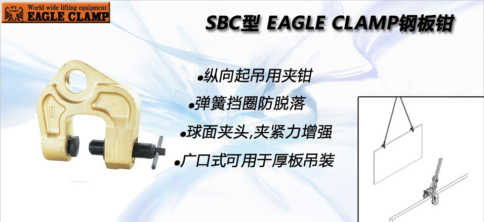 SBC型鹰牌螺旋式钢板钳