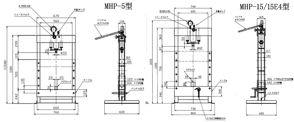 MASADA油压修整器尺寸图