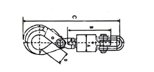 油田旋转钩尺寸图