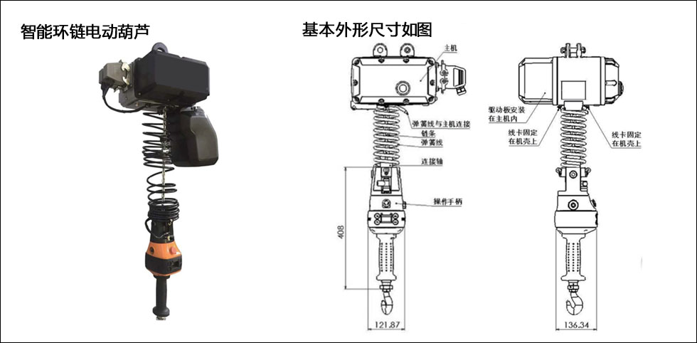 智能环链电动葫芦示意图