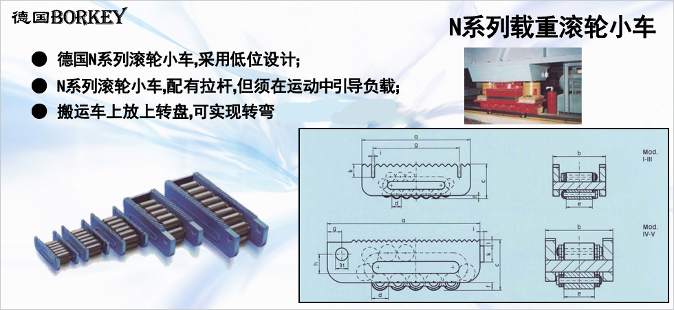 Borkey N载重滚轮小车