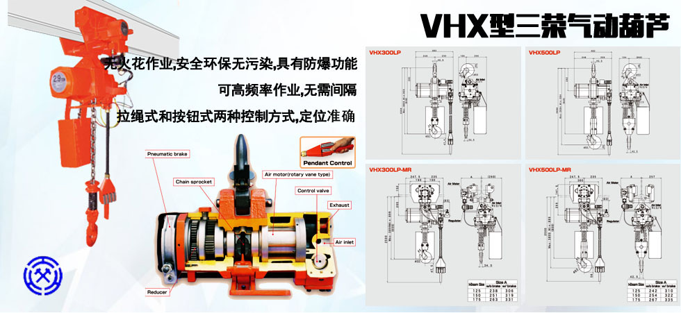 三荣SAN-EI VHX气动葫芦产品图