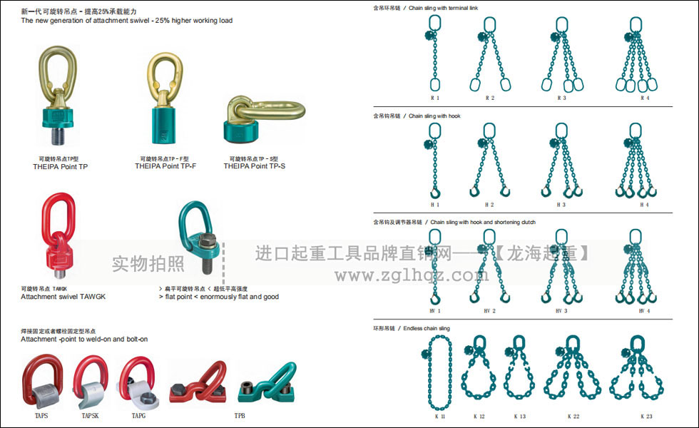 德国JDT品牌旋转吊环、吊索具入驻龙海起重