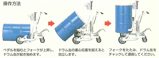 RX-5液压油桶搬运车操作方法